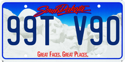 SD license plate 99TV90