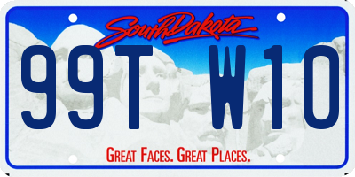 SD license plate 99TW10