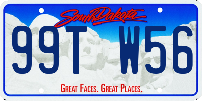 SD license plate 99TW56