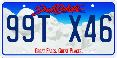 SD license plate 99TX46