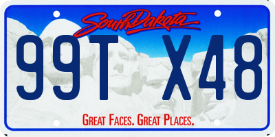 SD license plate 99TX48