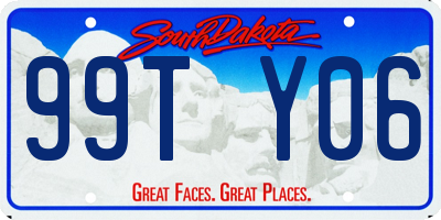 SD license plate 99TY06