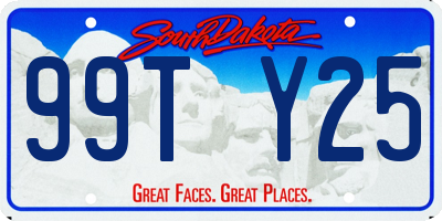 SD license plate 99TY25