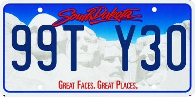 SD license plate 99TY30