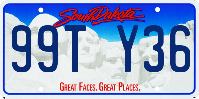 SD license plate 99TY36