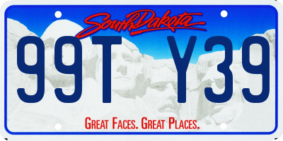 SD license plate 99TY39