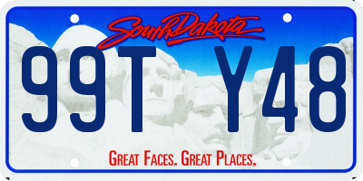 SD license plate 99TY48
