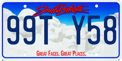 SD license plate 99TY58