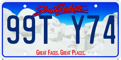 SD license plate 99TY74