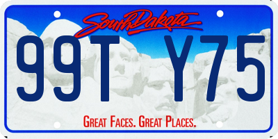 SD license plate 99TY75