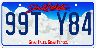 SD license plate 99TY84