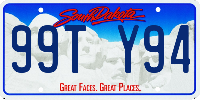 SD license plate 99TY94