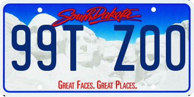 SD license plate 99TZ00