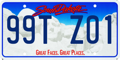 SD license plate 99TZ01