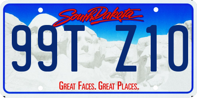 SD license plate 99TZ10