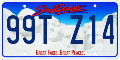 SD license plate 99TZ14