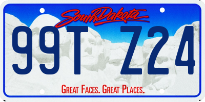 SD license plate 99TZ24
