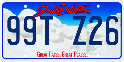 SD license plate 99TZ26
