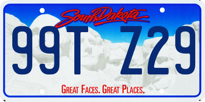 SD license plate 99TZ29