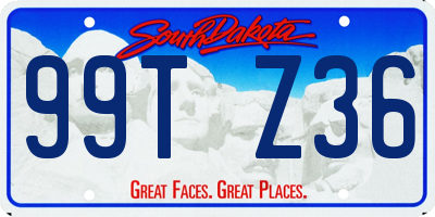 SD license plate 99TZ36