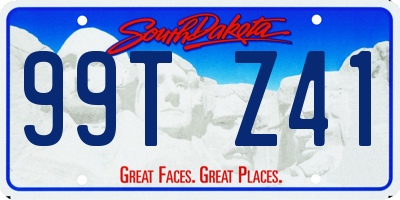 SD license plate 99TZ41