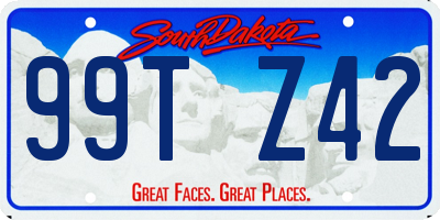 SD license plate 99TZ42