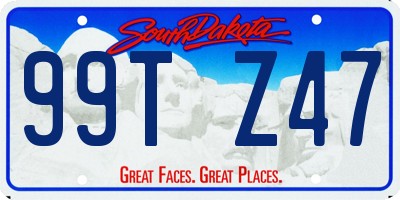 SD license plate 99TZ47