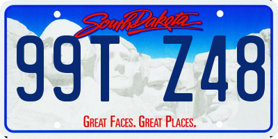 SD license plate 99TZ48