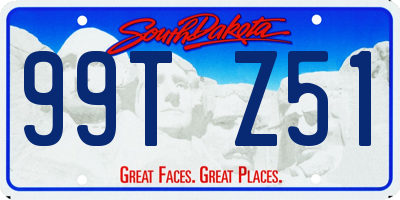 SD license plate 99TZ51