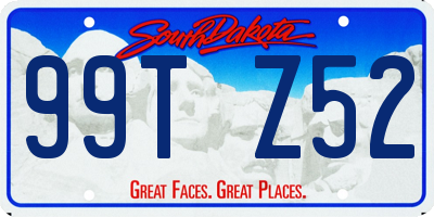 SD license plate 99TZ52