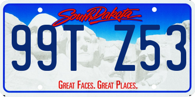 SD license plate 99TZ53