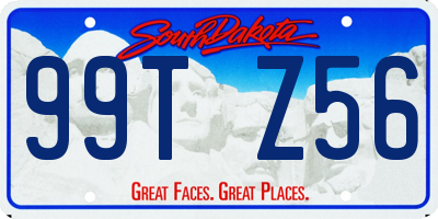 SD license plate 99TZ56