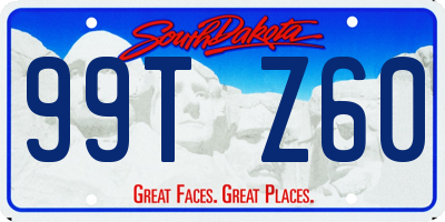 SD license plate 99TZ60