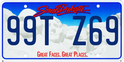 SD license plate 99TZ69