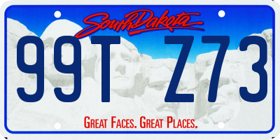 SD license plate 99TZ73