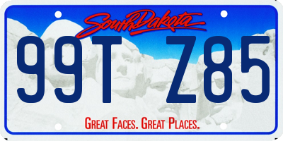 SD license plate 99TZ85