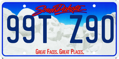 SD license plate 99TZ90