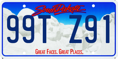 SD license plate 99TZ91