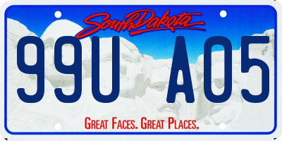 SD license plate 99UA05