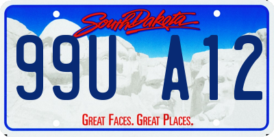 SD license plate 99UA12