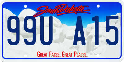 SD license plate 99UA15