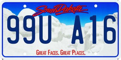 SD license plate 99UA16