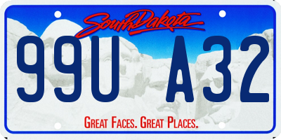 SD license plate 99UA32