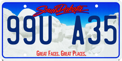 SD license plate 99UA35
