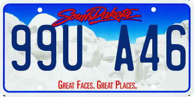 SD license plate 99UA46