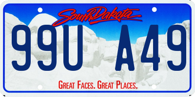 SD license plate 99UA49