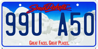 SD license plate 99UA50