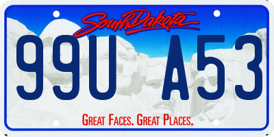 SD license plate 99UA53