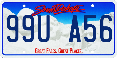 SD license plate 99UA56