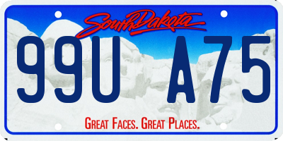 SD license plate 99UA75